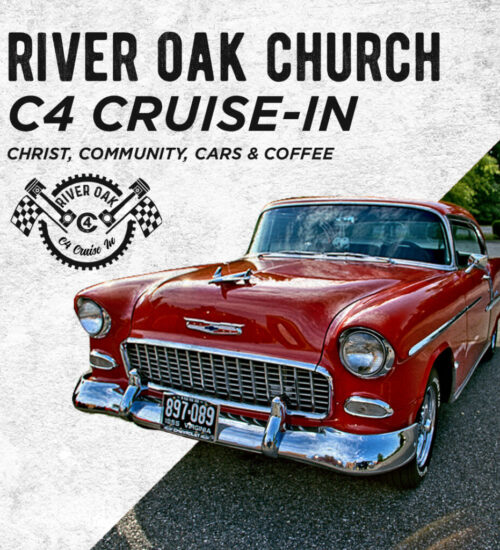 Our C4 (Christ, Community, Cars, & Coffee) car show kicks off every 3rd Saturday of the month, April through October. This is a great opportunity for River Oak to reach people through beautiful cars, free donuts and coffee, and sharing the gospel and an invitation to River Oak.